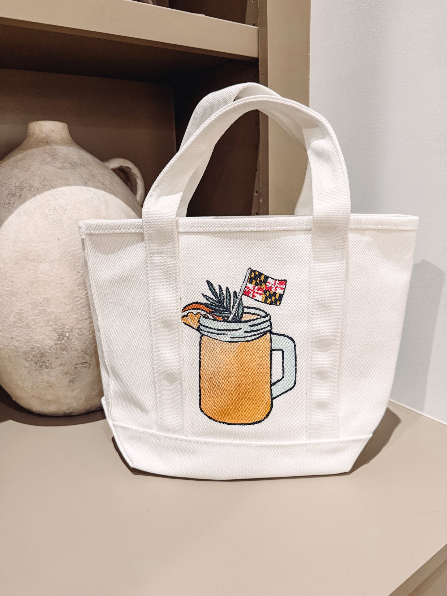 OJ Crush Handpainted Boat Tote