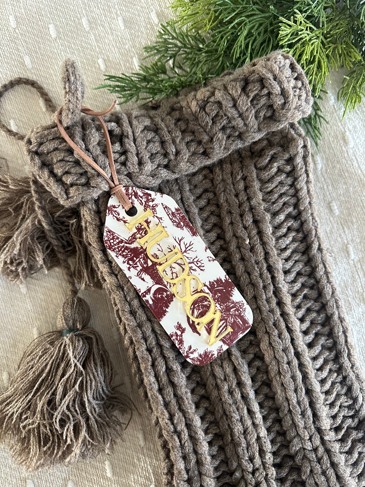 Traditional Christmas Stocking Tag | Ralph Lauren Christmas Gift Tag