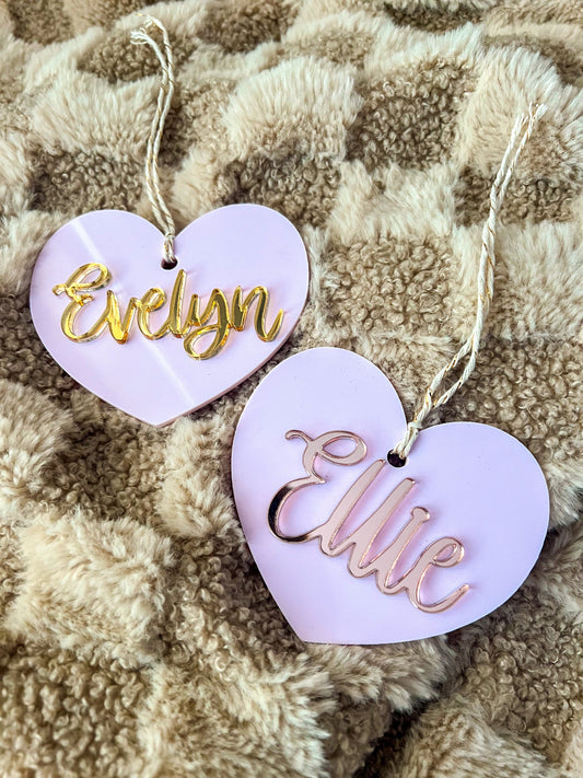 Acrylic Valentines Day Tags