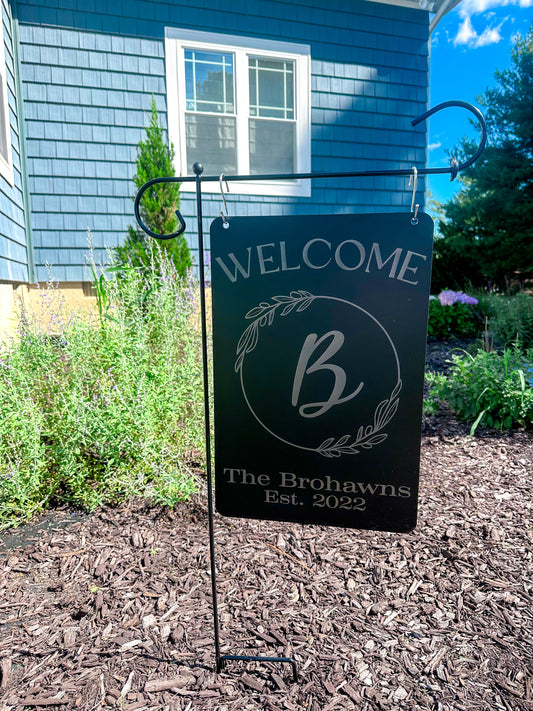 Metal Garden Flag Sign
