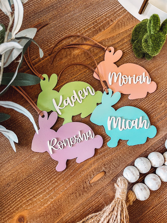 Easter bunny tags | Easter | Easter bunny | Easter basket | Easter basket tags | boho | wooden tag | personalized