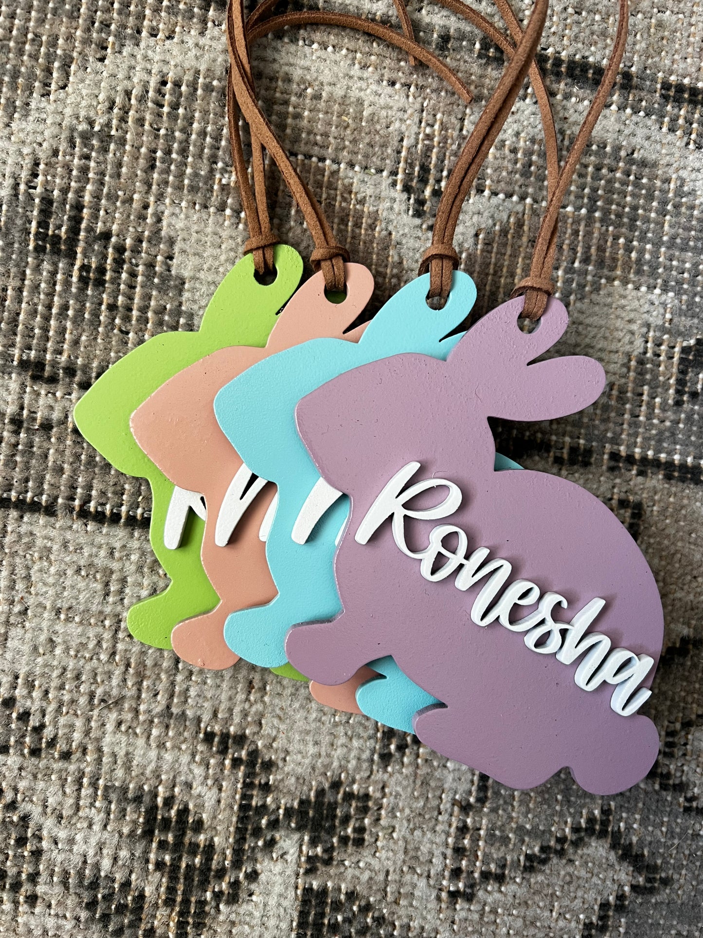 Easter bunny tags | Easter | Easter bunny | Easter basket | Easter basket tags | boho | wooden tag | personalized