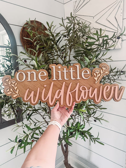 ONE little wildflower cutout