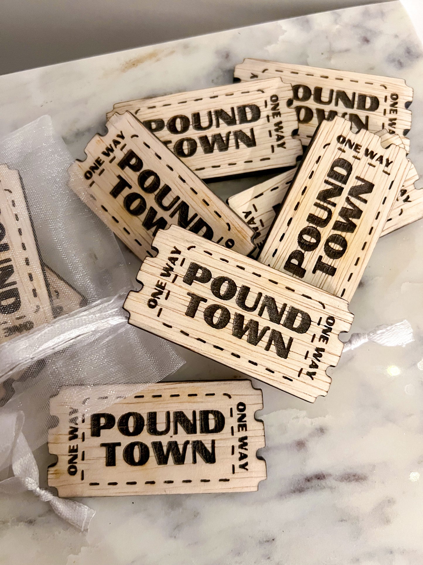 One Ticket to Pound Town gag gift