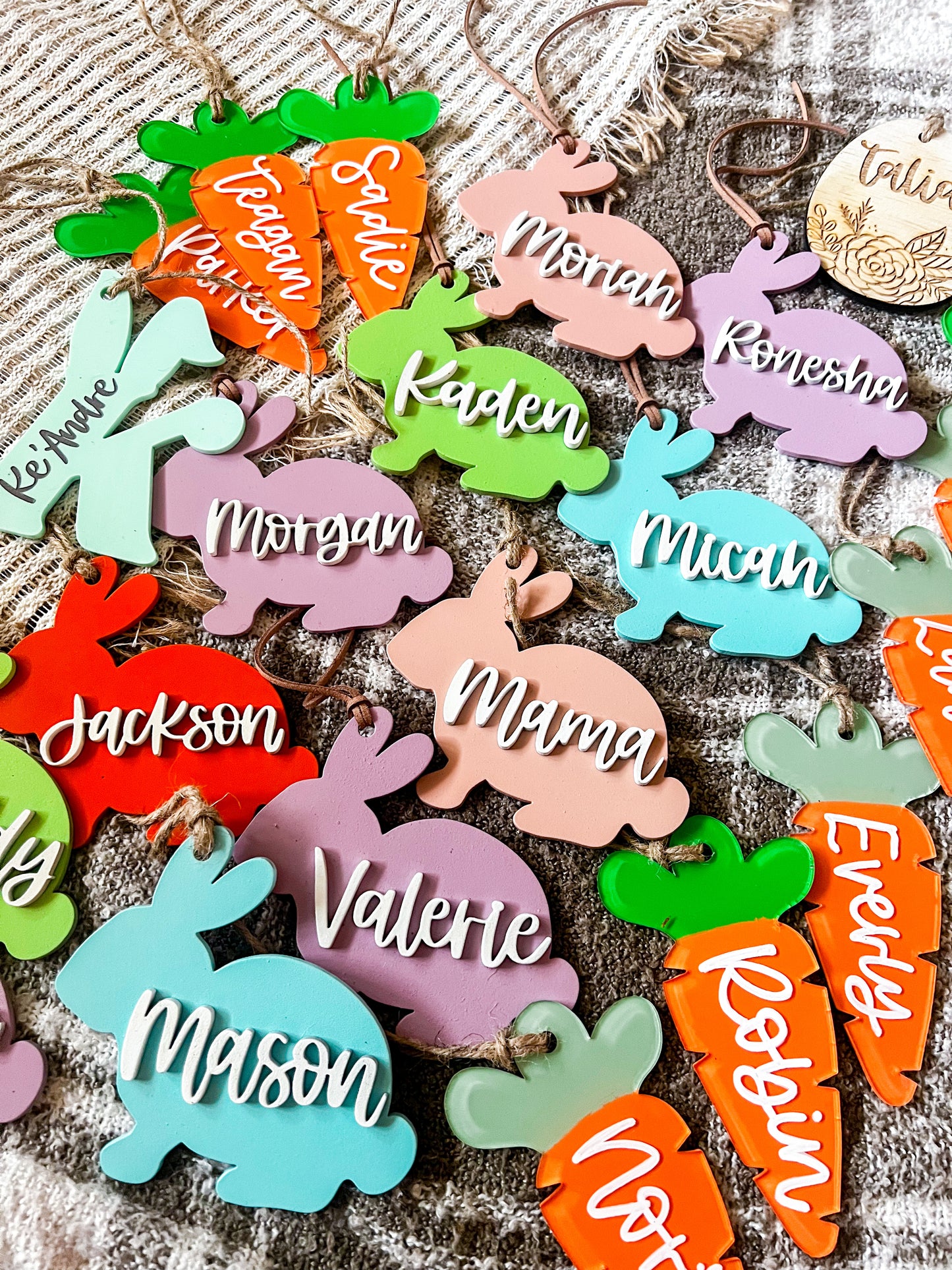 Easter bunny tags | Easter | Easter bunny | Easter basket | Easter basket tags | boho | wooden tag | personalized