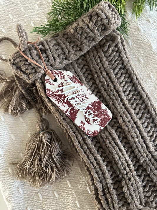 Traditional Christmas Stocking Tag | Ralph Lauren Christmas Gift Tag