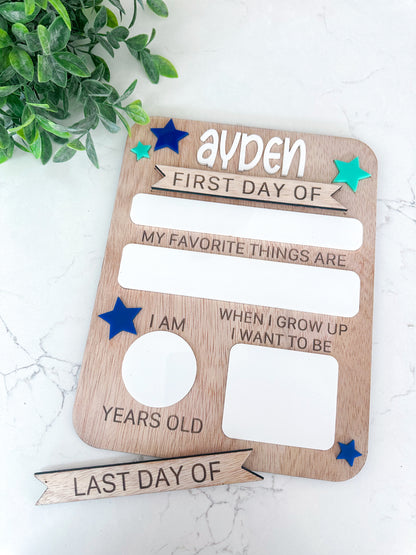 First Day of School Sign | Last Day of School Sign |