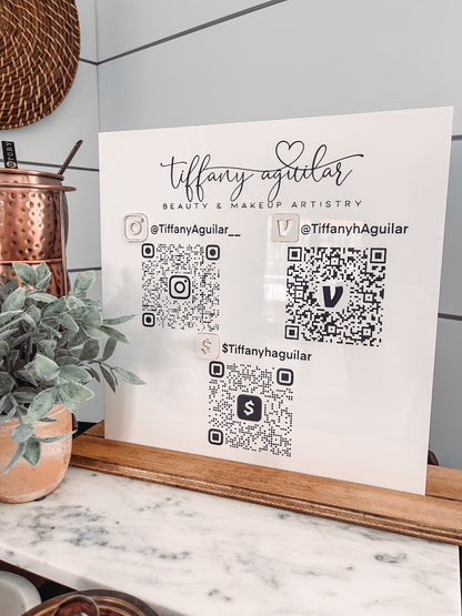 Social Media QR Code Sign