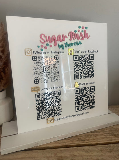 Social Media QR Code Sign