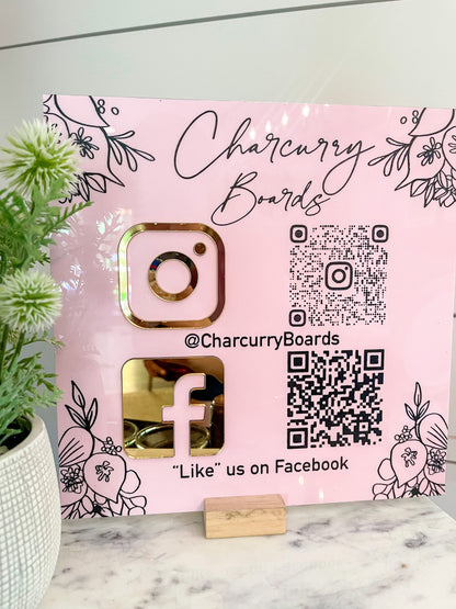 Social Media QR Code Sign