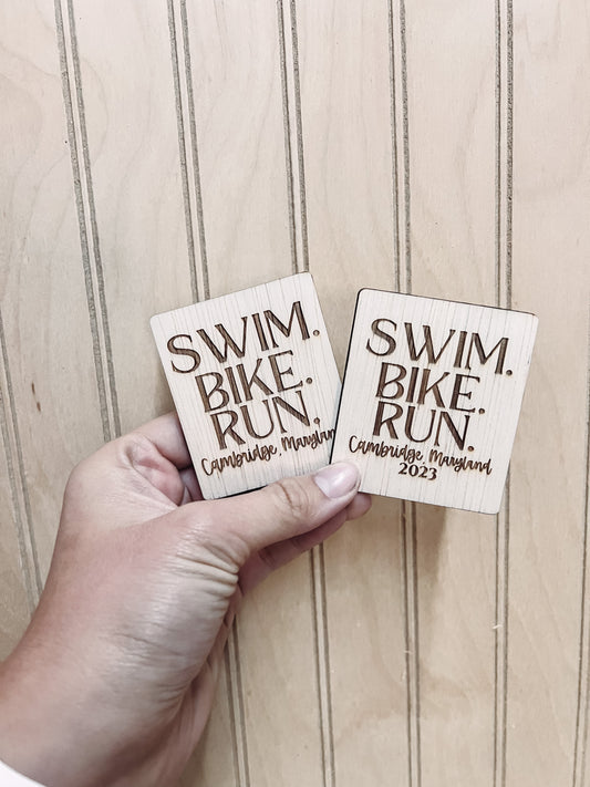 Swim Bike Run Cambridge magnet