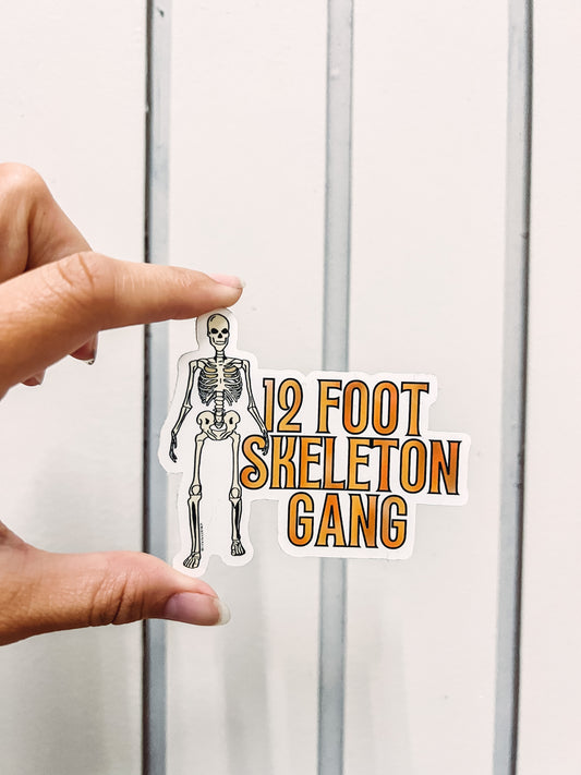 12 foot skeleton gang sticker