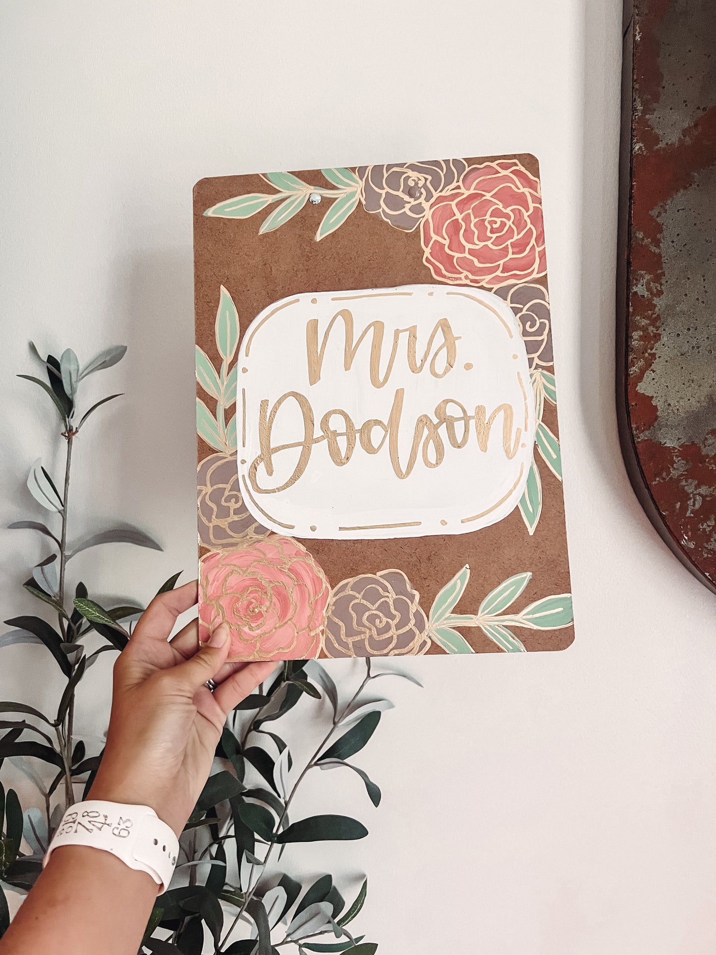 Custom Floral Print Clipboard