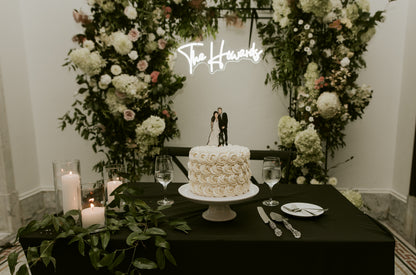 Hand painted silhouette cake topper