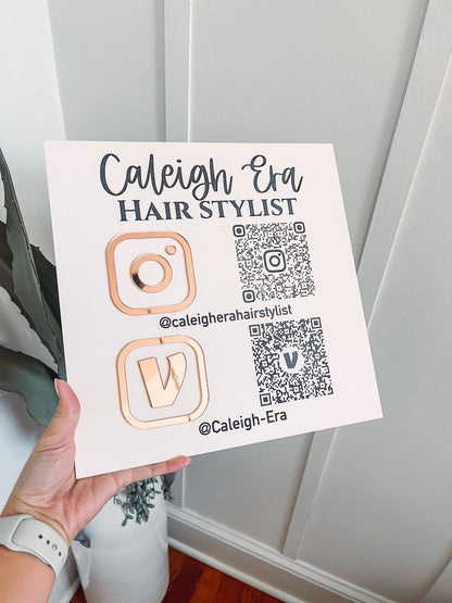 Social Media QR Code Sign