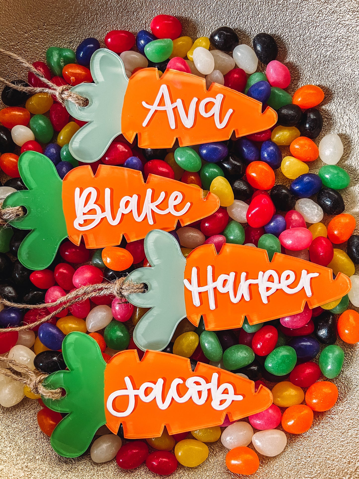 Carrot Easter Basket Name Tags