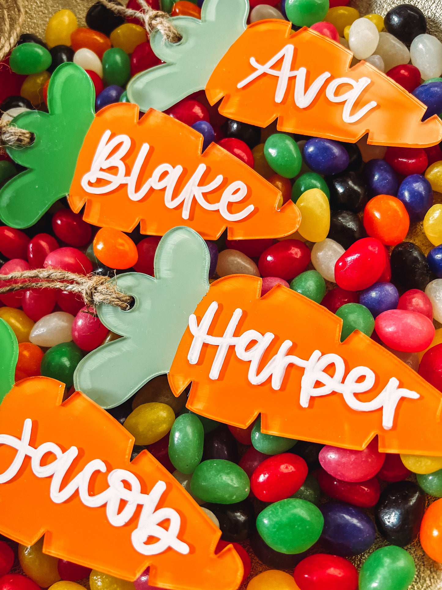 Carrot Easter Basket Name Tags