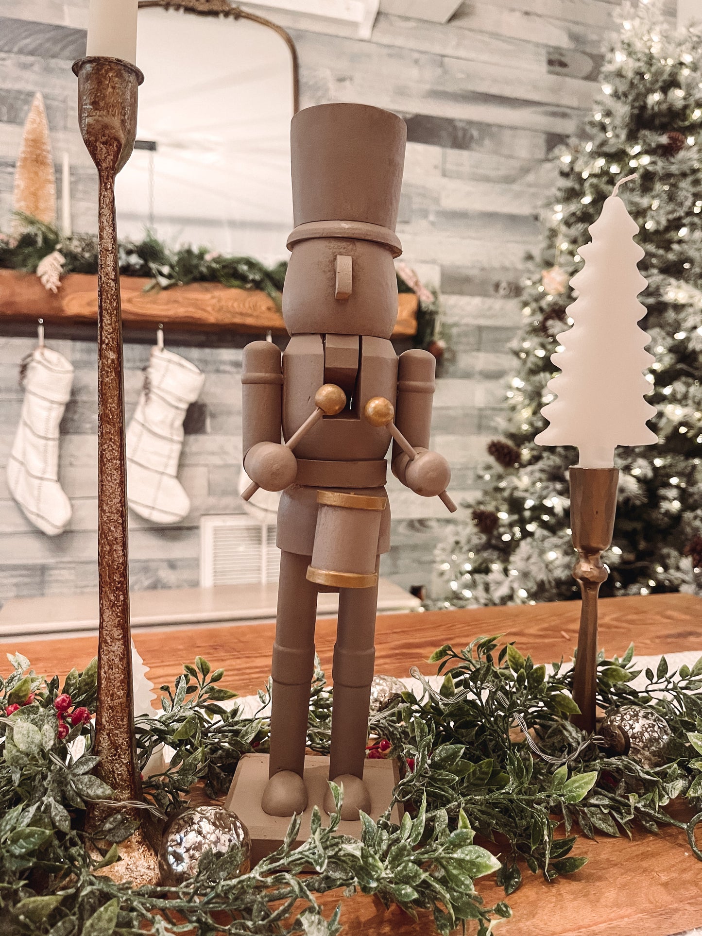 PRE-ORDER. THESE WILL SHIP NOV. 17TH- 14" Neutral Nutcracker Drummer