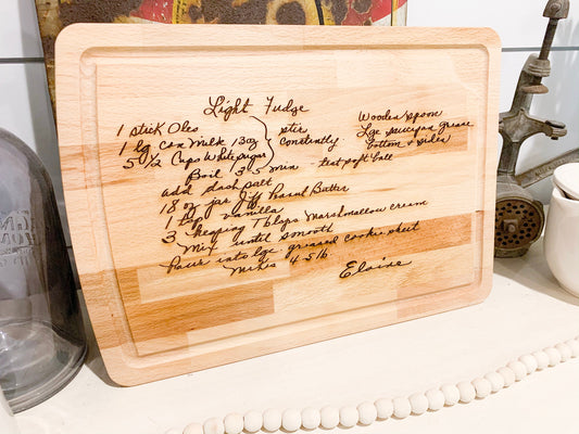 Family Recipe Engraved Cutting Board