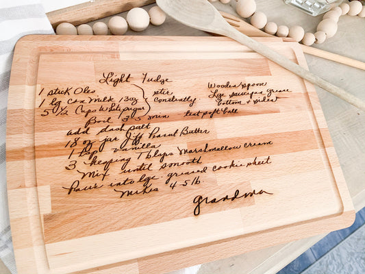 Family Recipe Engraved Cutting Board