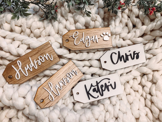 Christmas Stocking Name Tags | Stocking tags | Name tags | Christmas decor | Farmhouse Christmas | Farmhouse | Christmas decorations