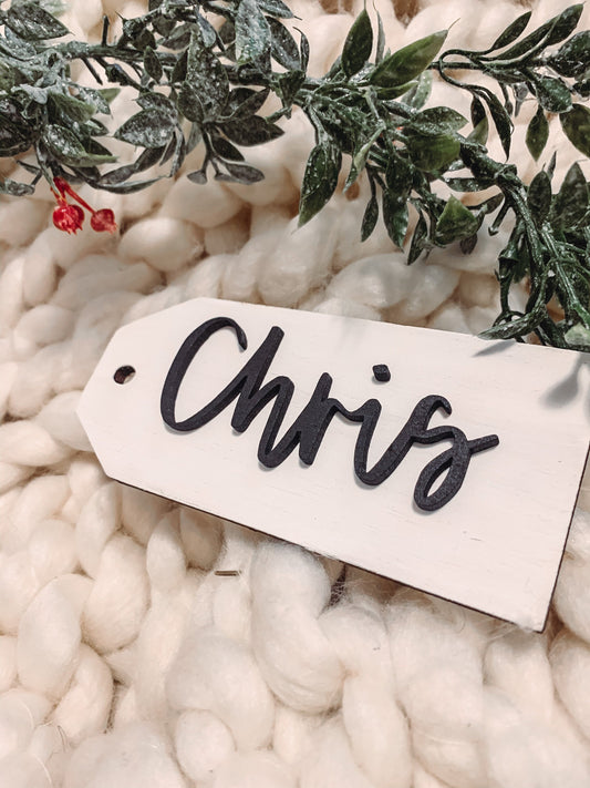 Christmas Stocking Name Tags | Stocking tags | Name tags | Christmas decor | Farmhouse Christmas | Farmhouse | Christmas decorations