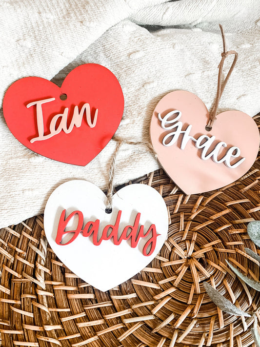 Valentine’s Day heart tag