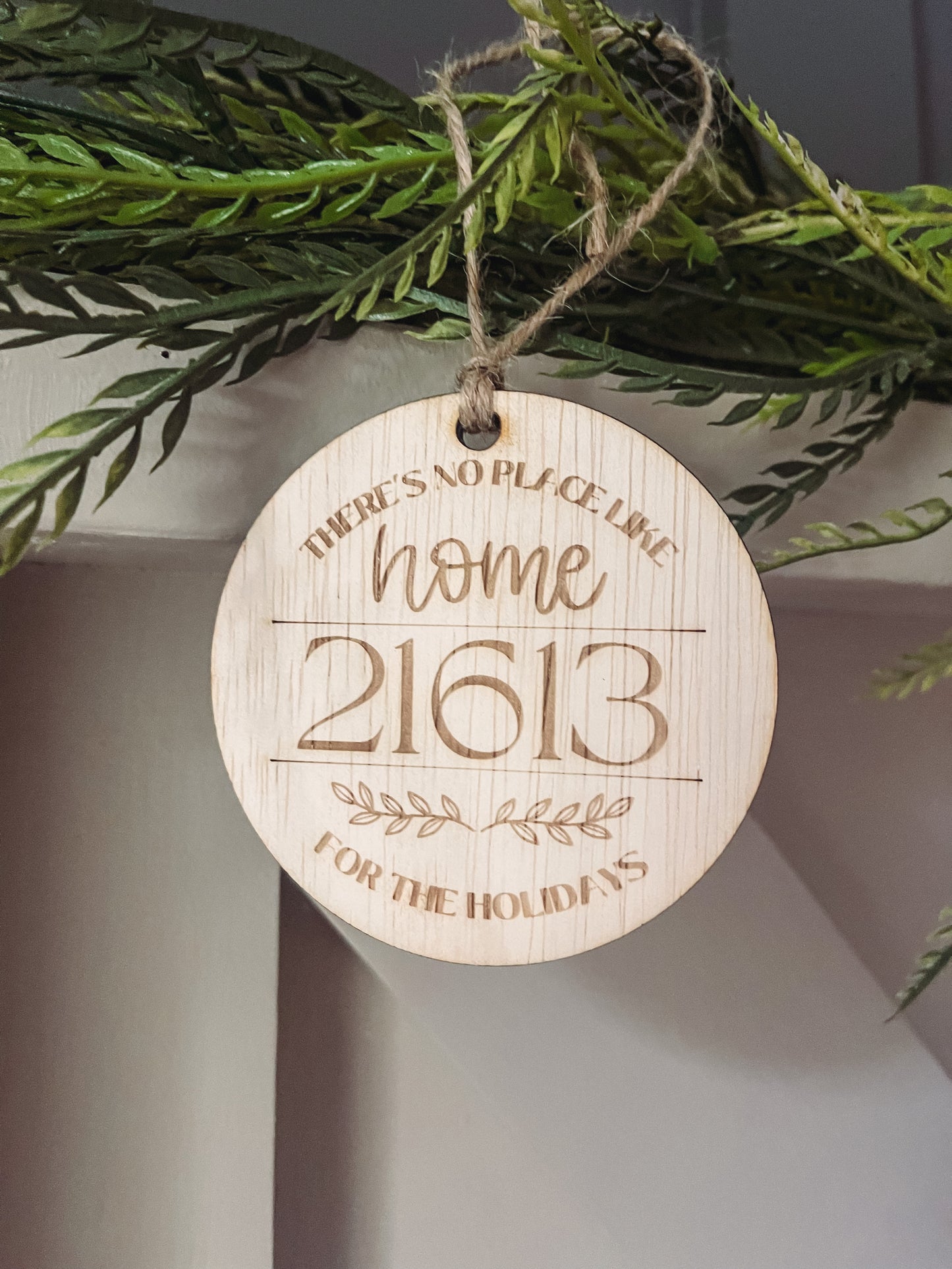 Zip code ornament