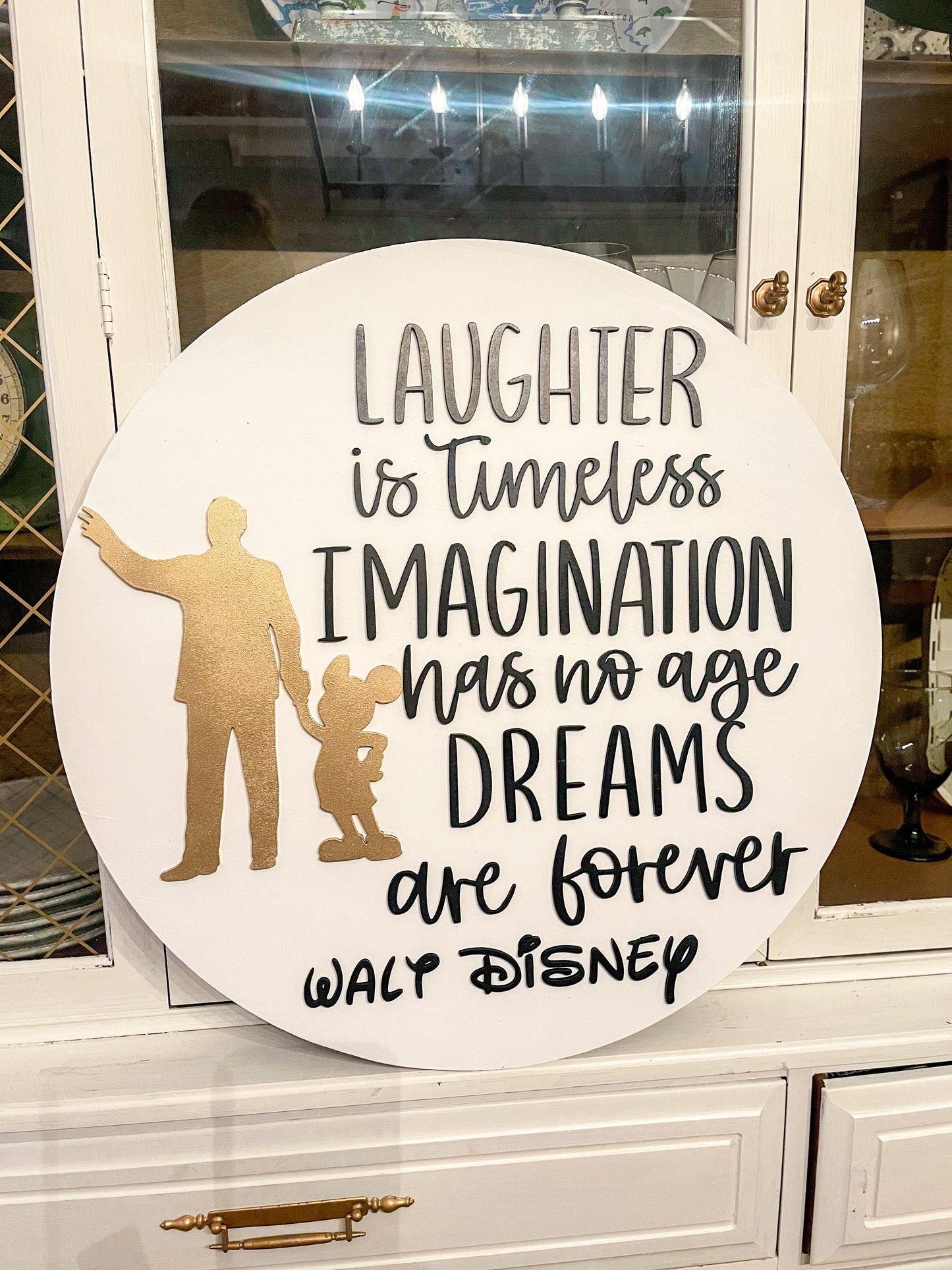 Laughter Imagination Dreams sign